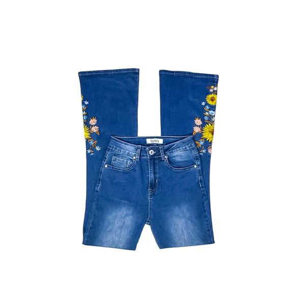 Telepatía Embroidered Flare Jeans - Women's Size 5/27 - Picture 4 of 9